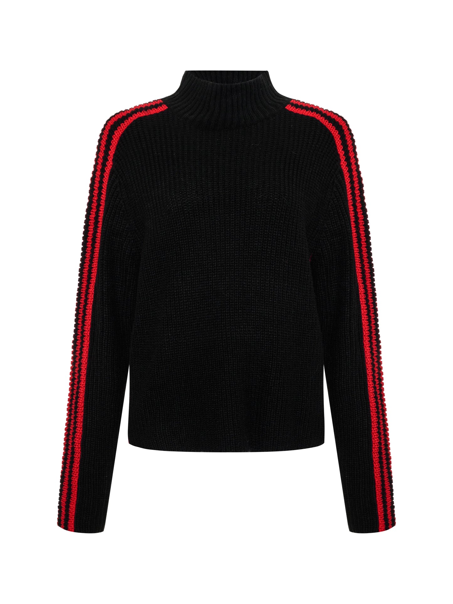 Sanctuary - Sporty Stripe Mock Sweater - Black Multi