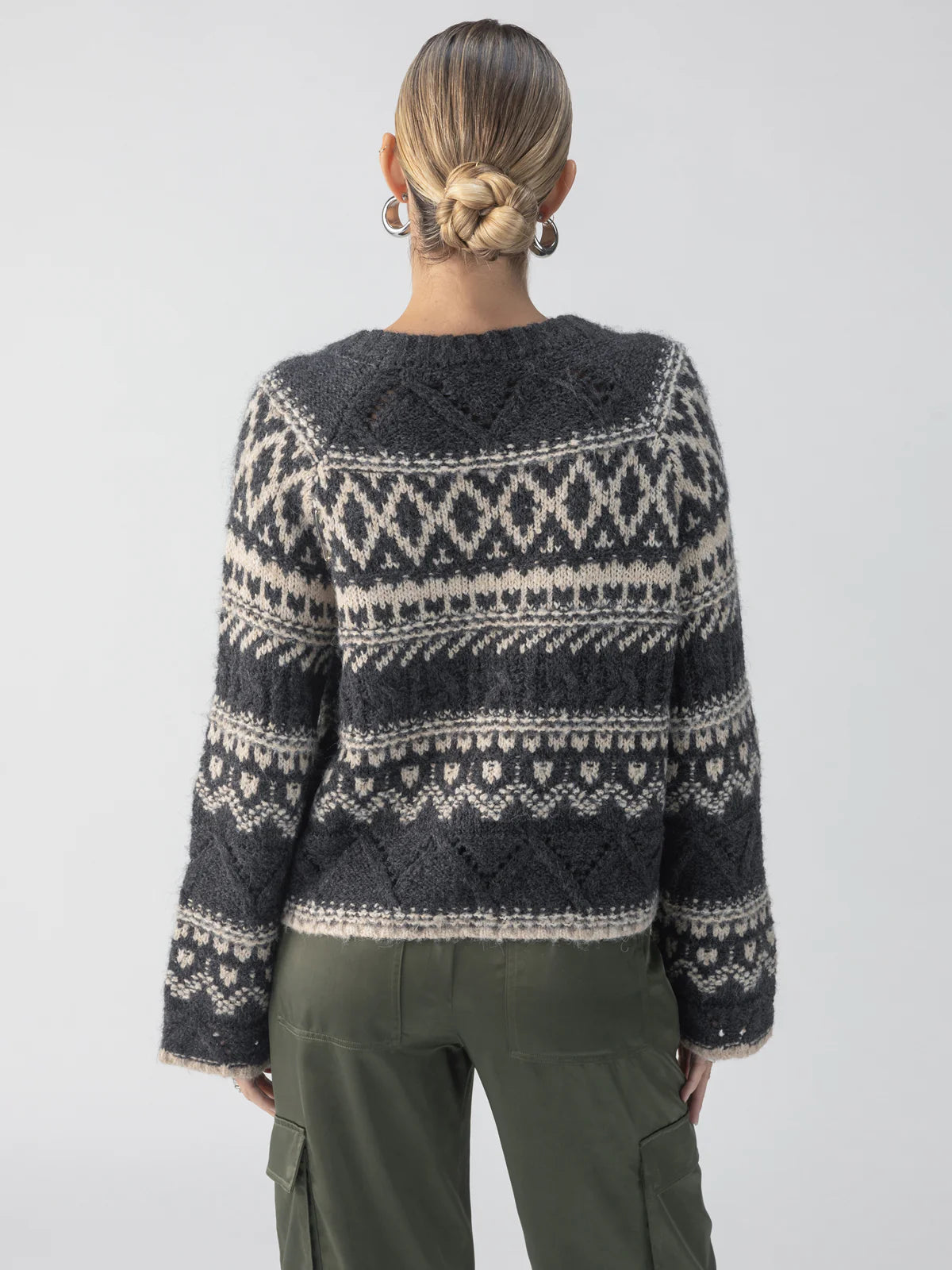 Sanctuary - Fairisle Crew Neck Sweater - Heather Ash Multi