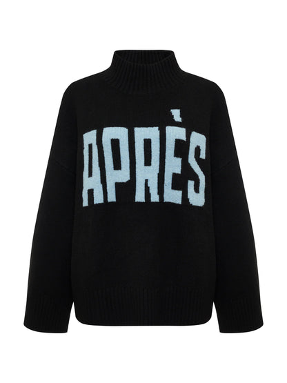 Apres Ski Sweater - Black/Aquamarine