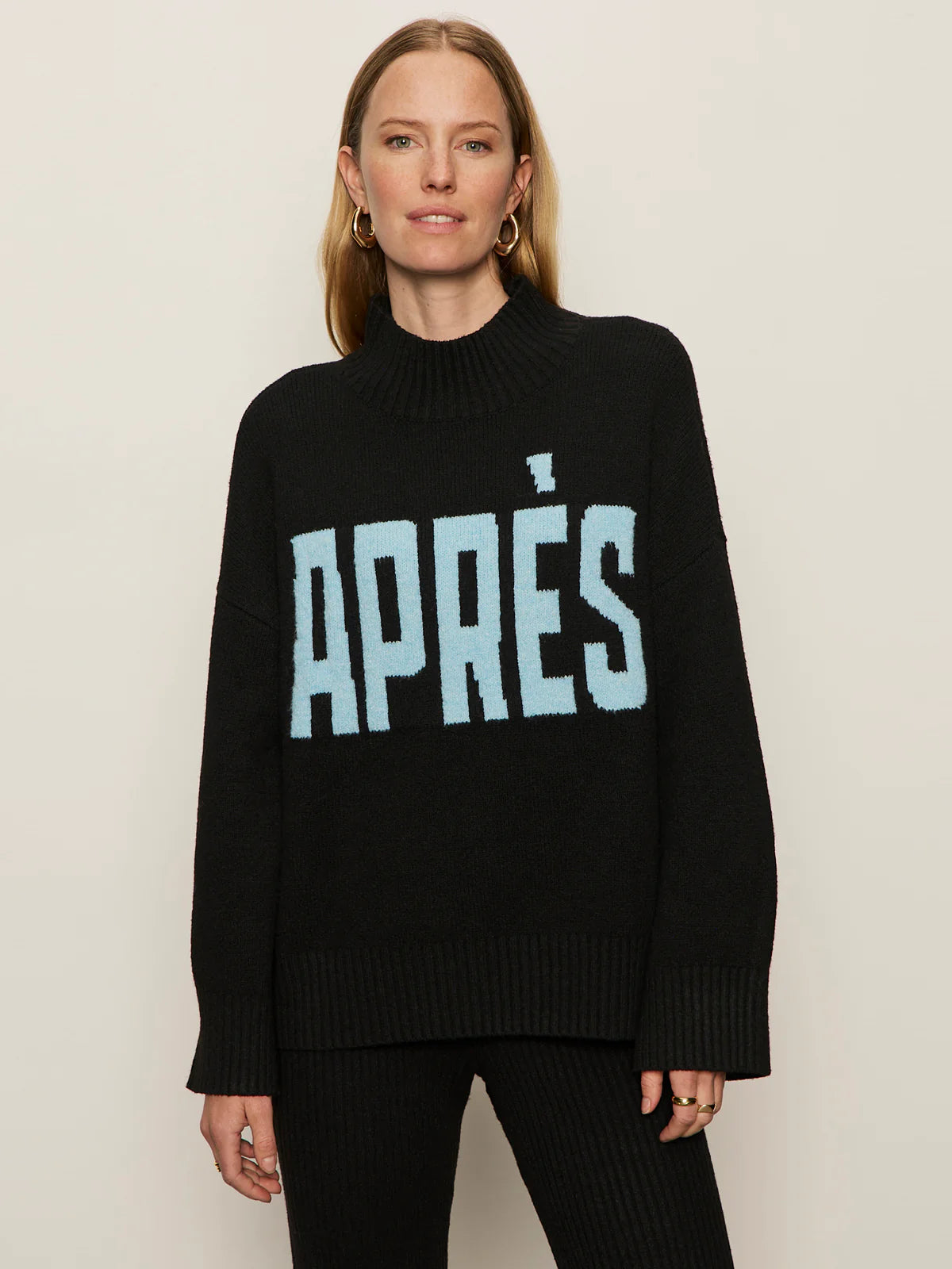 Apres Ski Sweater - Black/Aquamarine