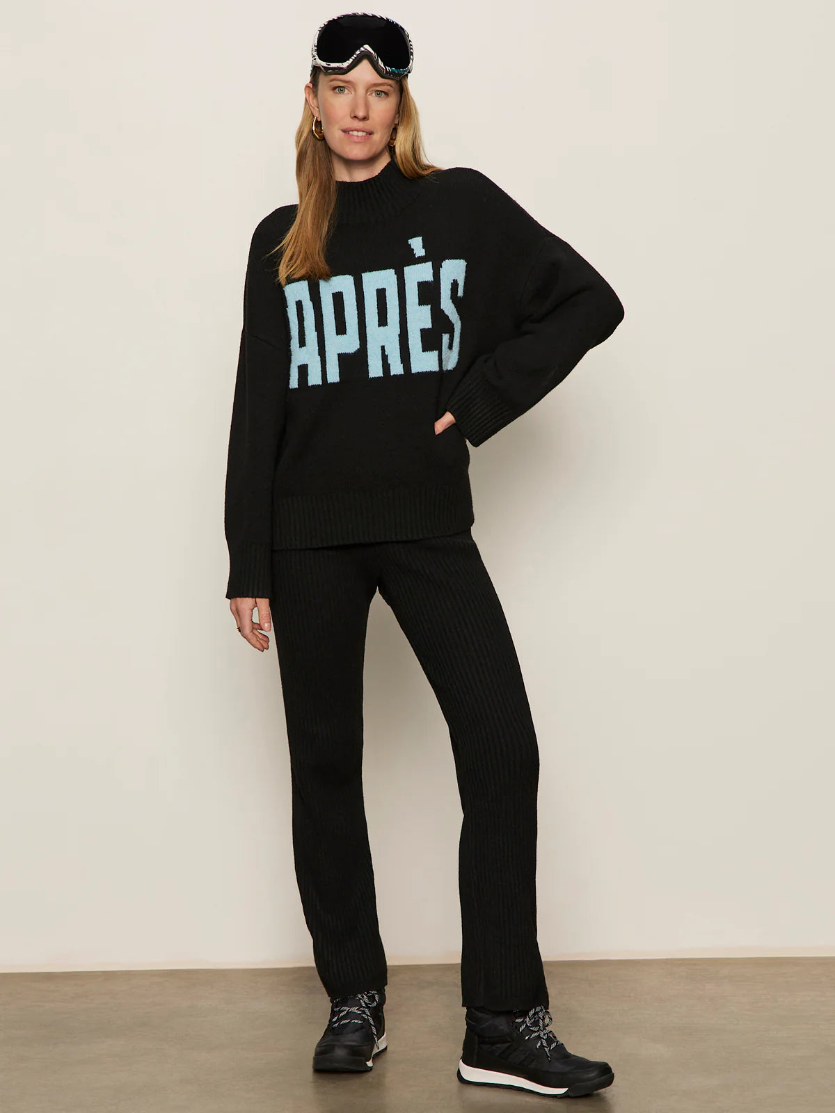 Apres Ski Sweater - Black/Aquamarine