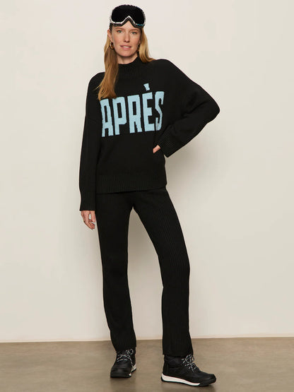 Apres Ski Sweater - Black/Aquamarine