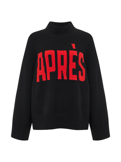 Apres Ski Sweater - Black/Mars Red