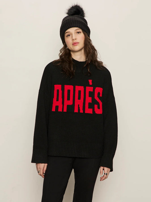 Apres Ski Sweater - Black/Mars Red