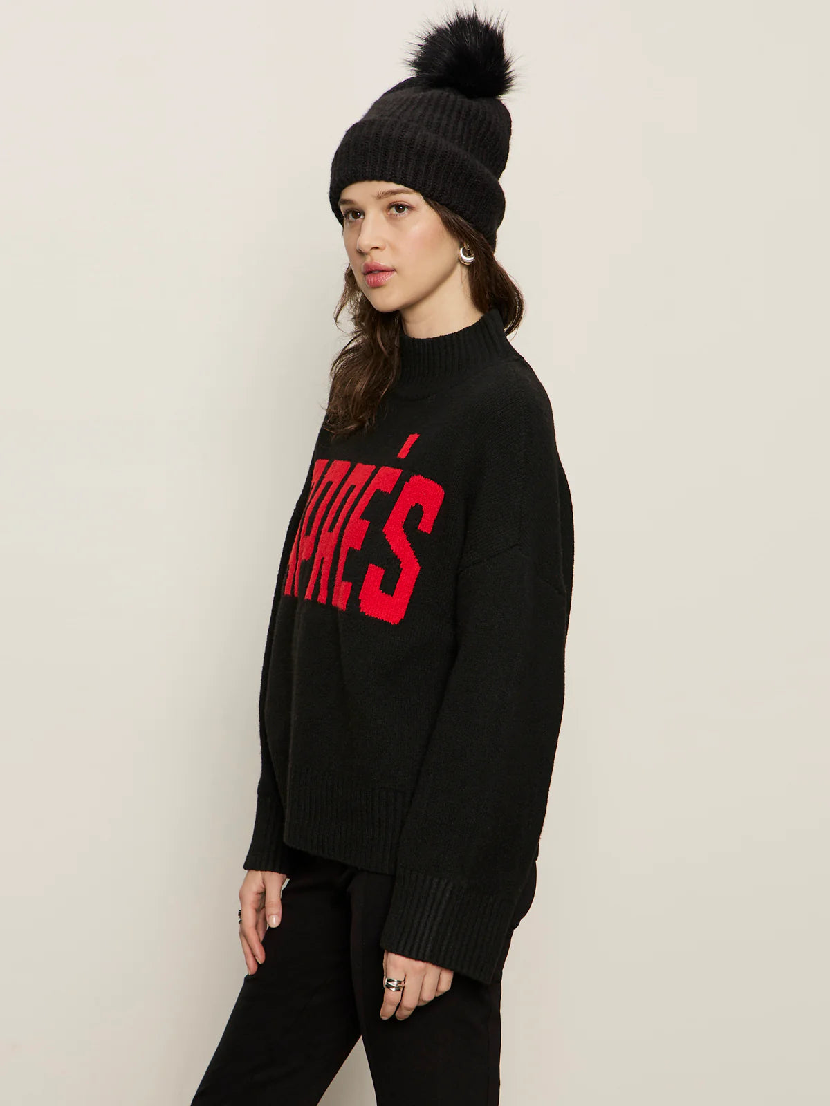 Apres Ski Sweater - Black/Mars Red