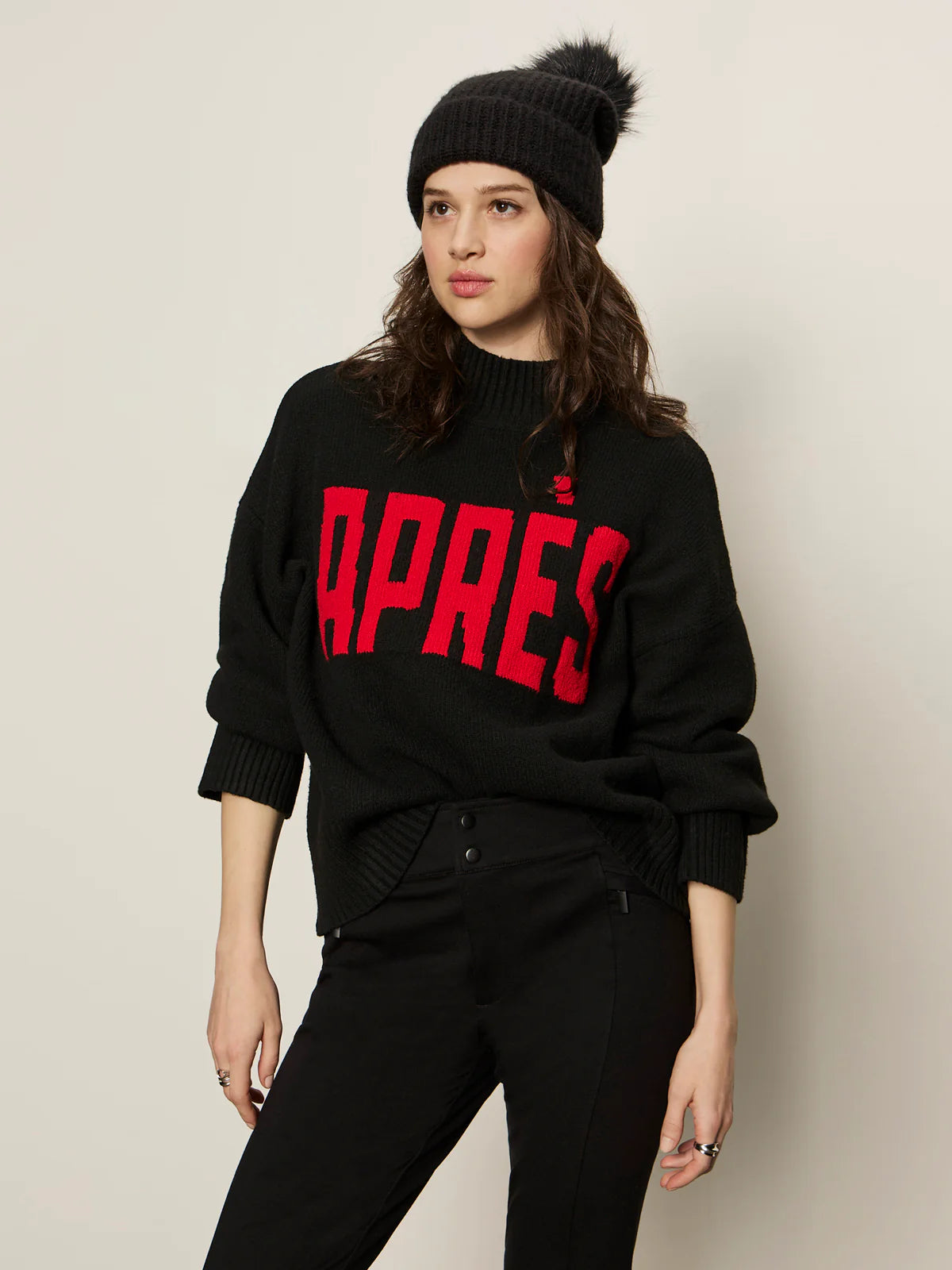 Apres Ski Sweater - Black/Mars Red