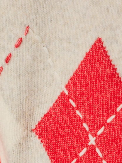 Argyle Scarf Sweater - Tulip Multi Argyle