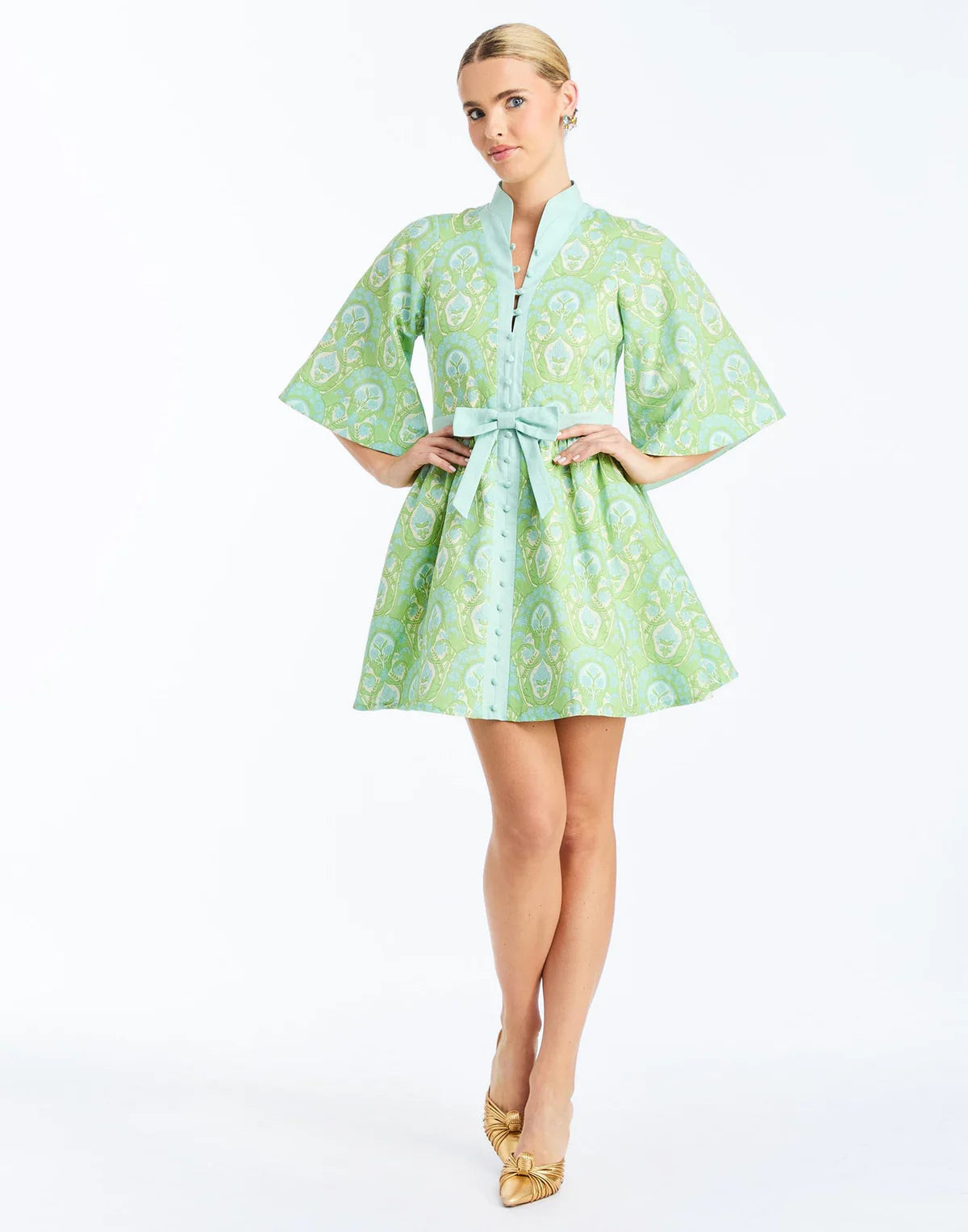 Carmen Mini Dress - Trellis Verte