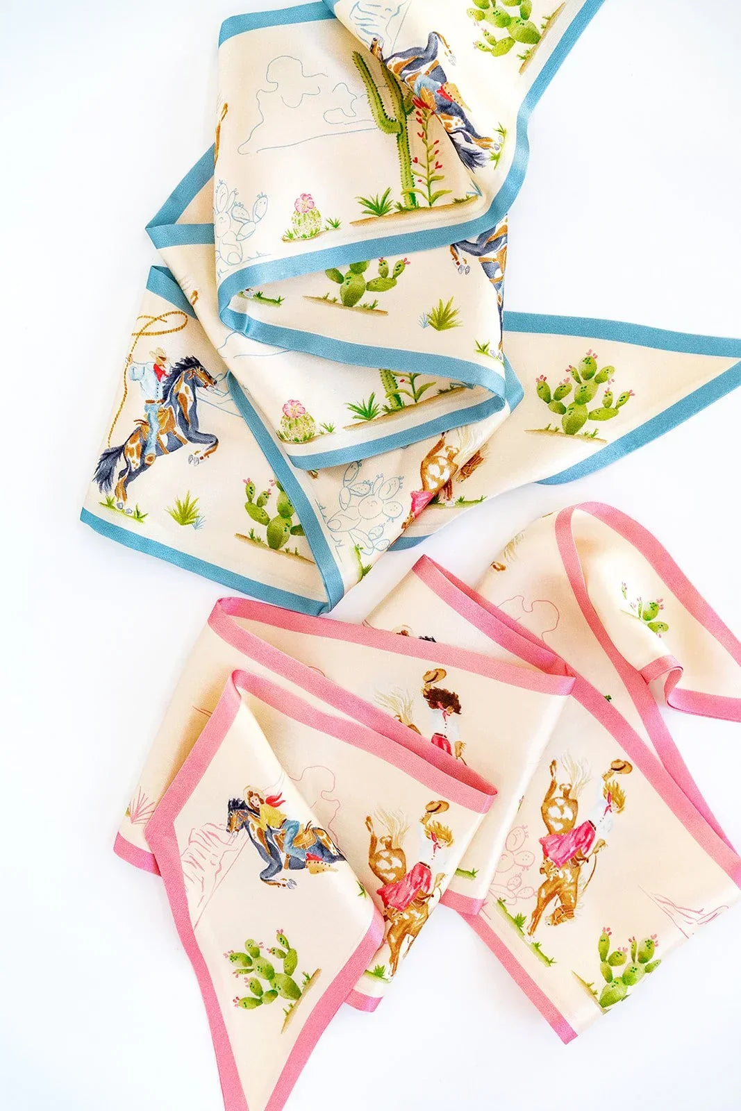 Rodeo Cowgirl Silk Ribbon Scarf