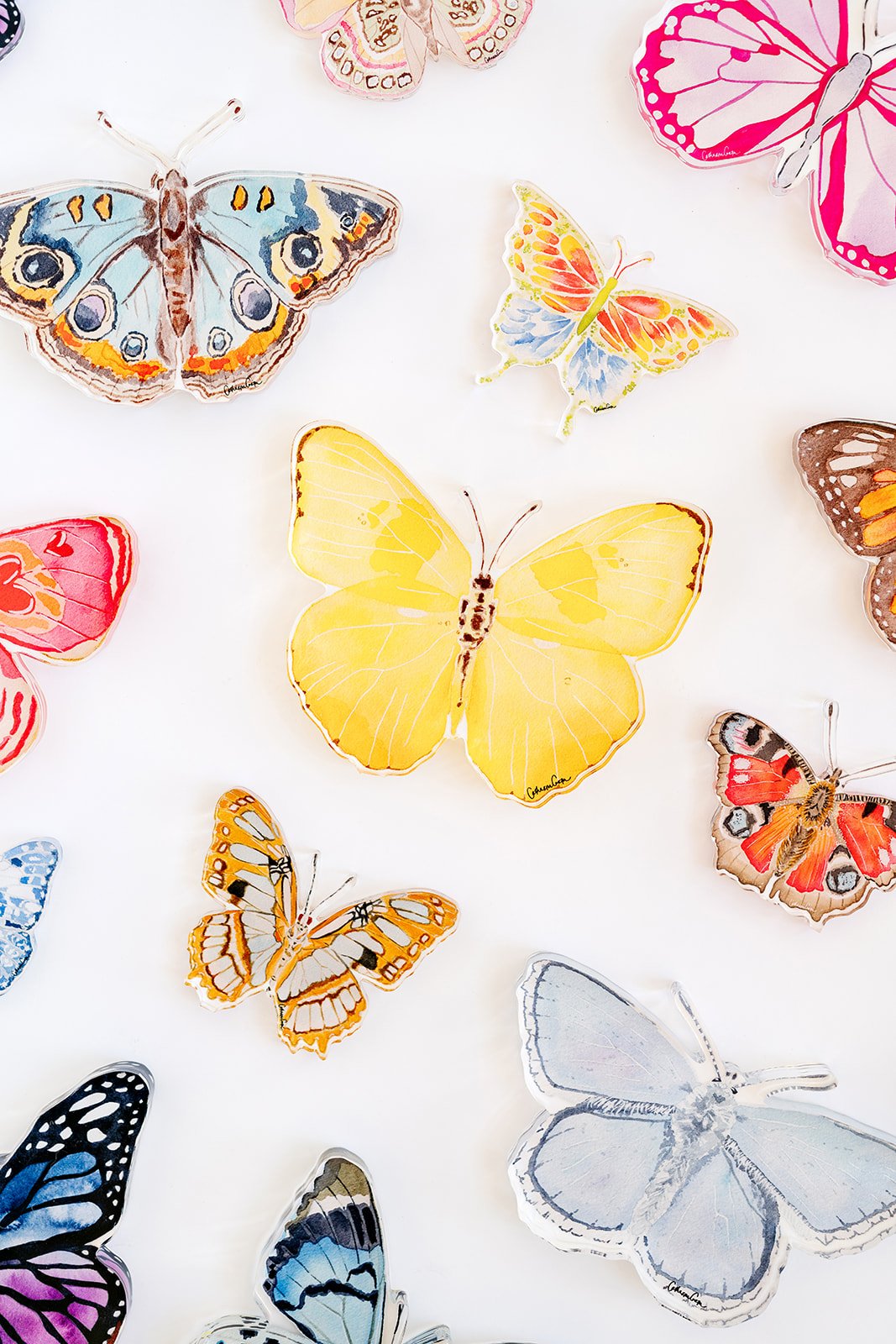 Yellow Butterfly Acrylic Art Block