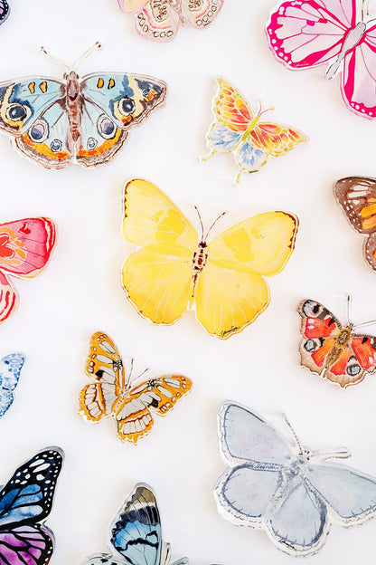 Yellow Butterfly Acrylic Art Block