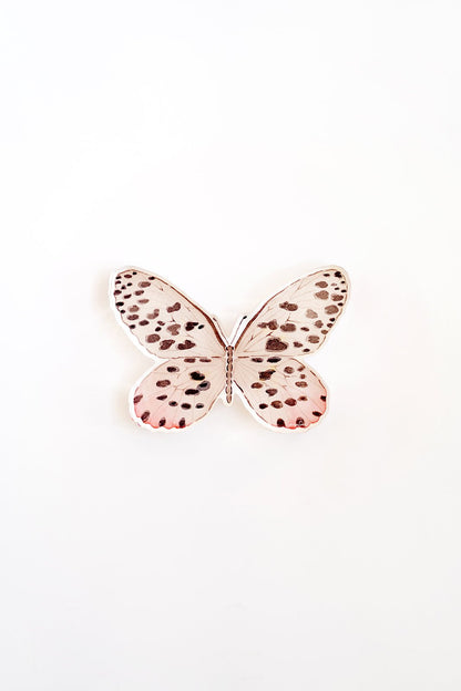 Neutral Spotted Butterfly Acrylic Art Block