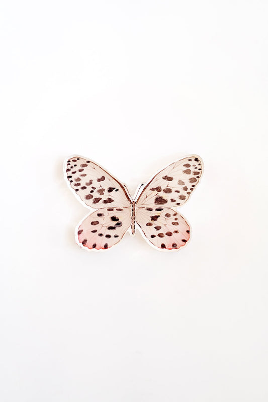 Neutral Spotted Butterfly Acrylic Art Block