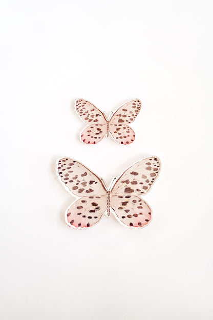 Neutral Spotted Butterfly Acrylic Art Block