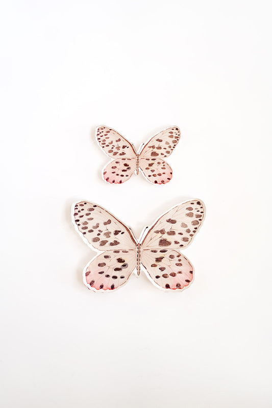 Neutral Spotted Butterfly Acrylic Art Block