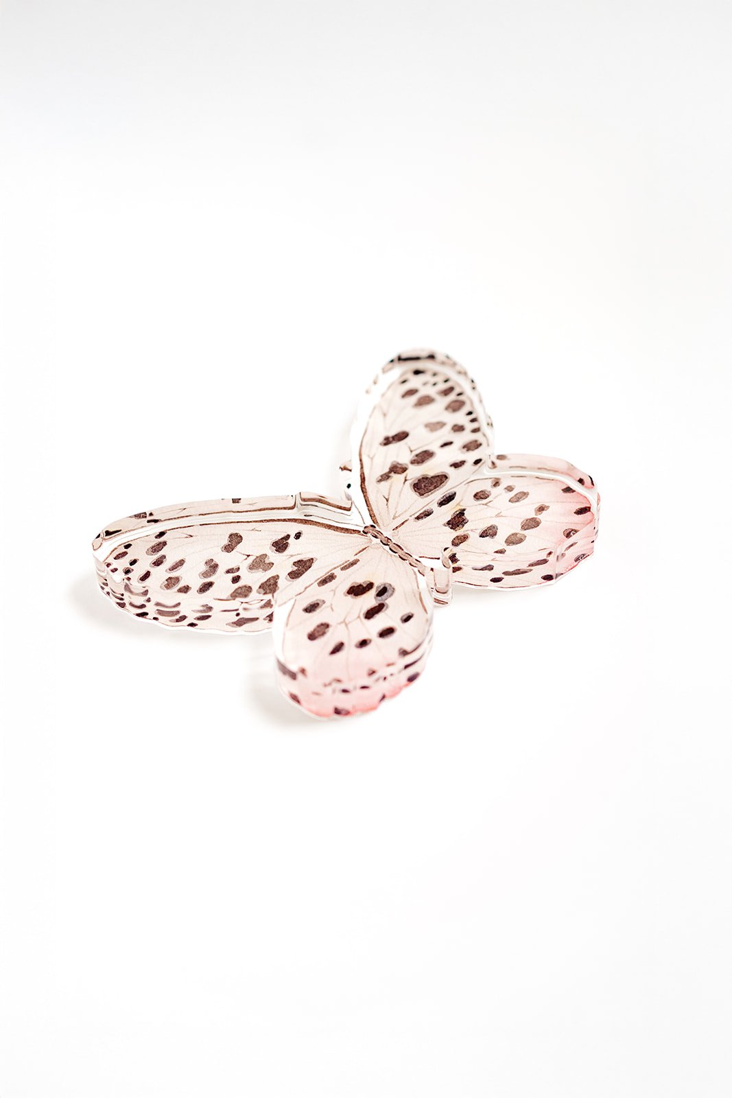Neutral Spotted Butterfly Acrylic Art Block