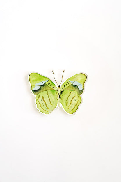 Green Butterfly Acrylic Art Block