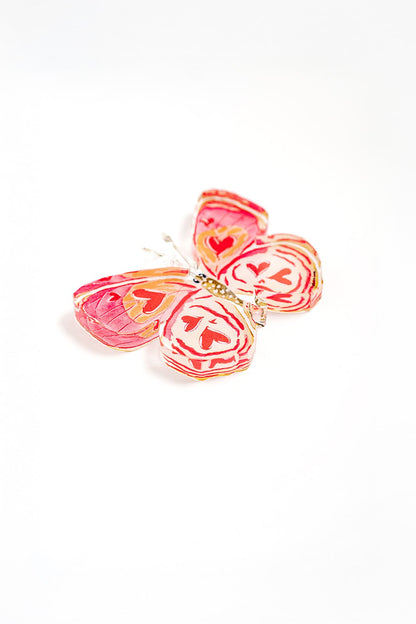 Heart Butterfly Acrylic Art Block