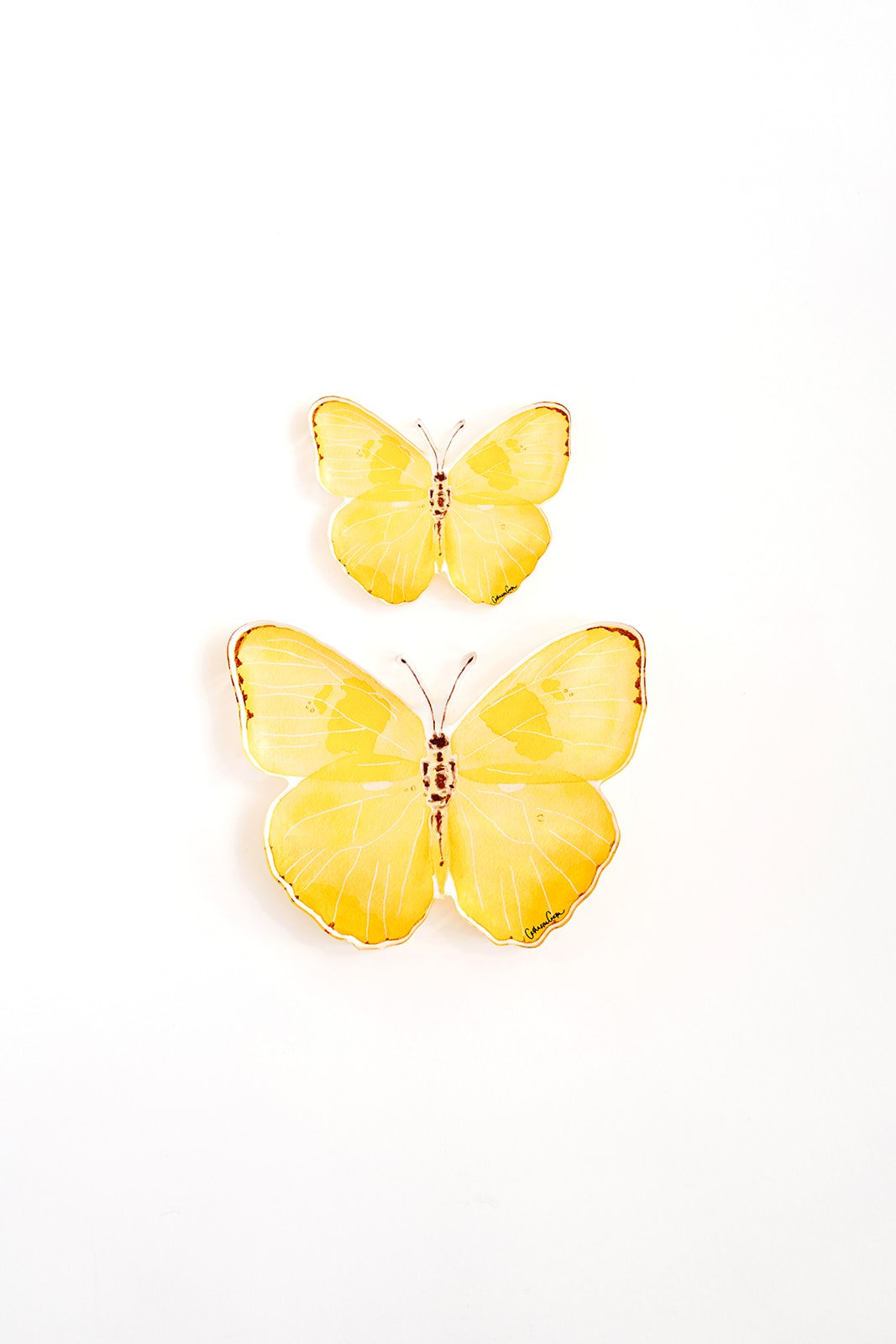Yellow Butterfly Acrylic Art Block