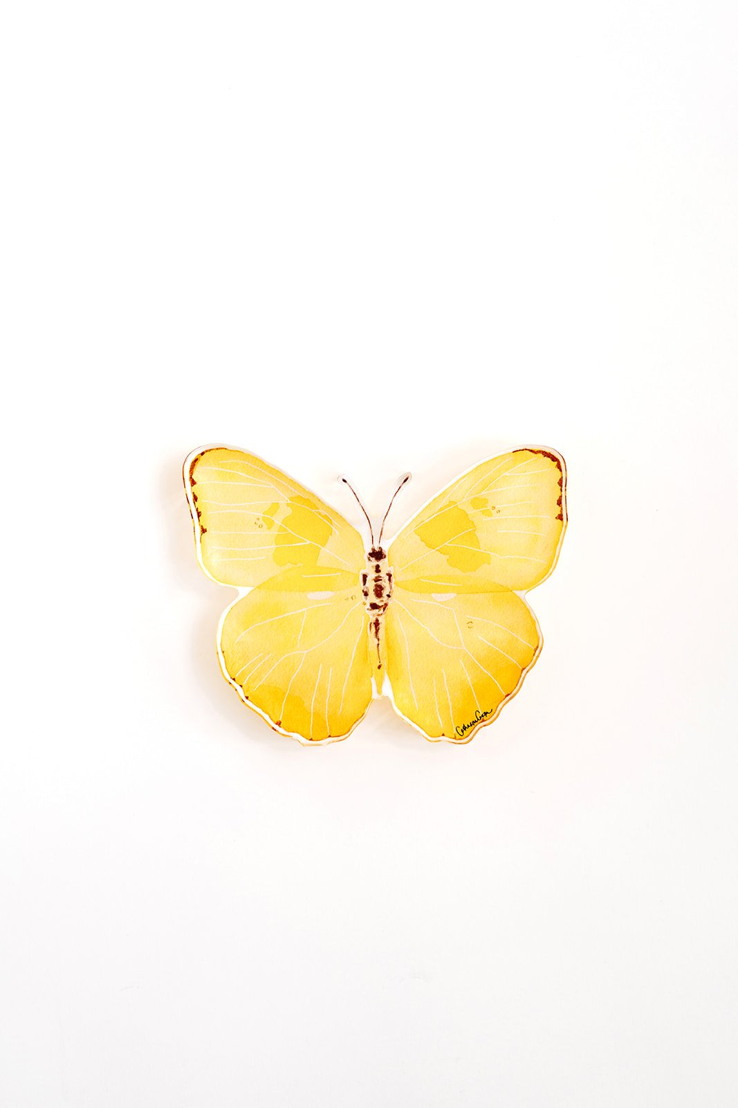 Yellow Butterfly Acrylic Art Block