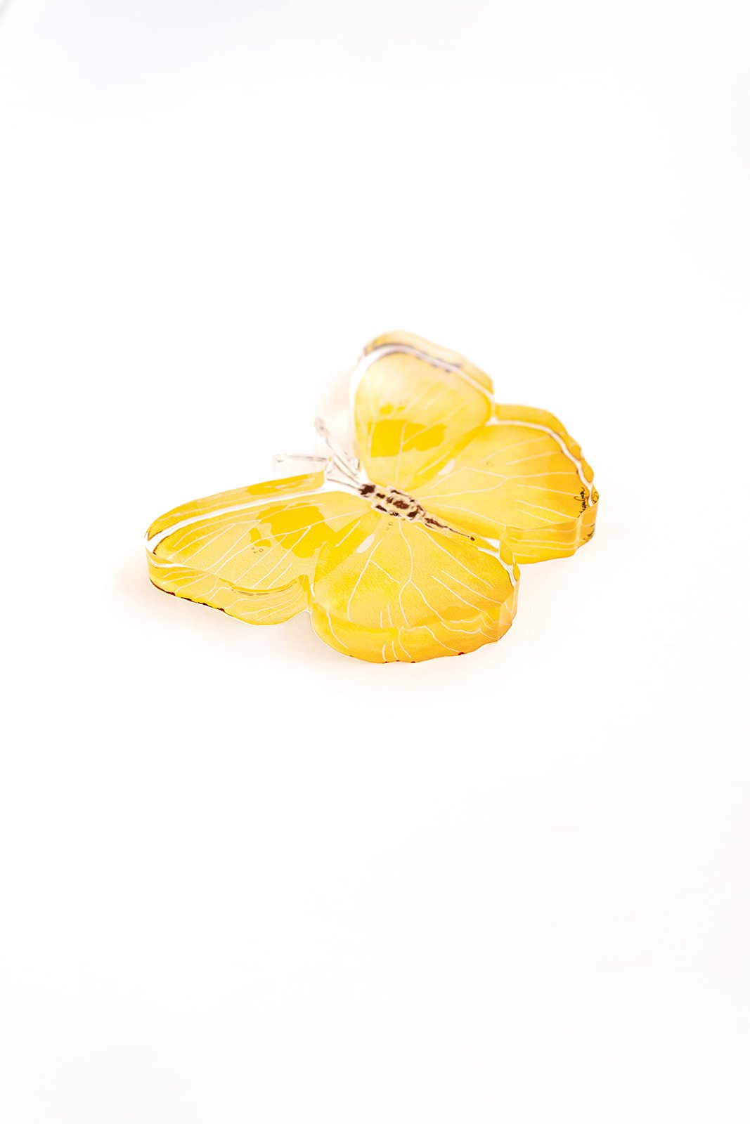 Yellow Butterfly Acrylic Art Block