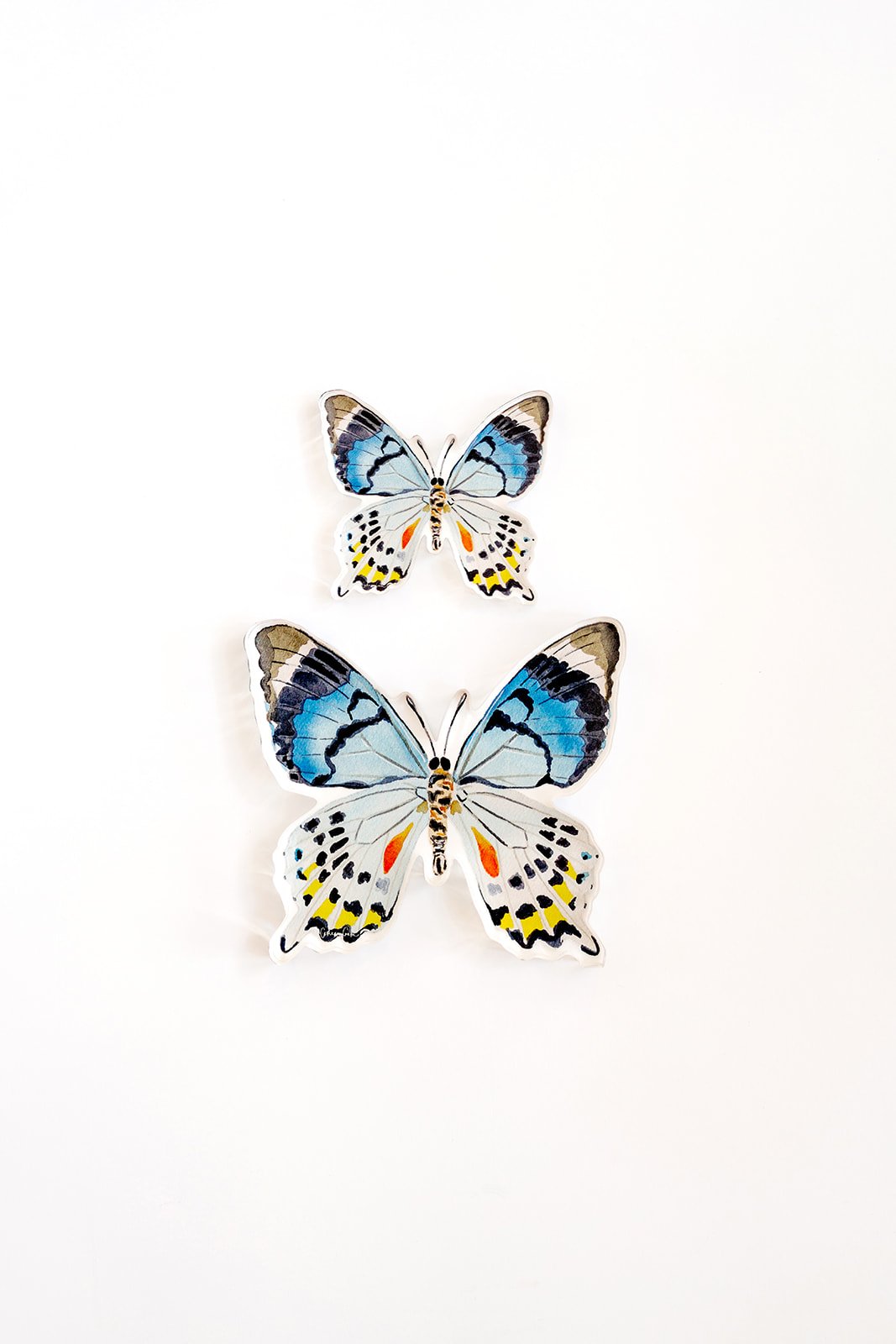 Blue Colorful Butterfly Acrylic Art Block