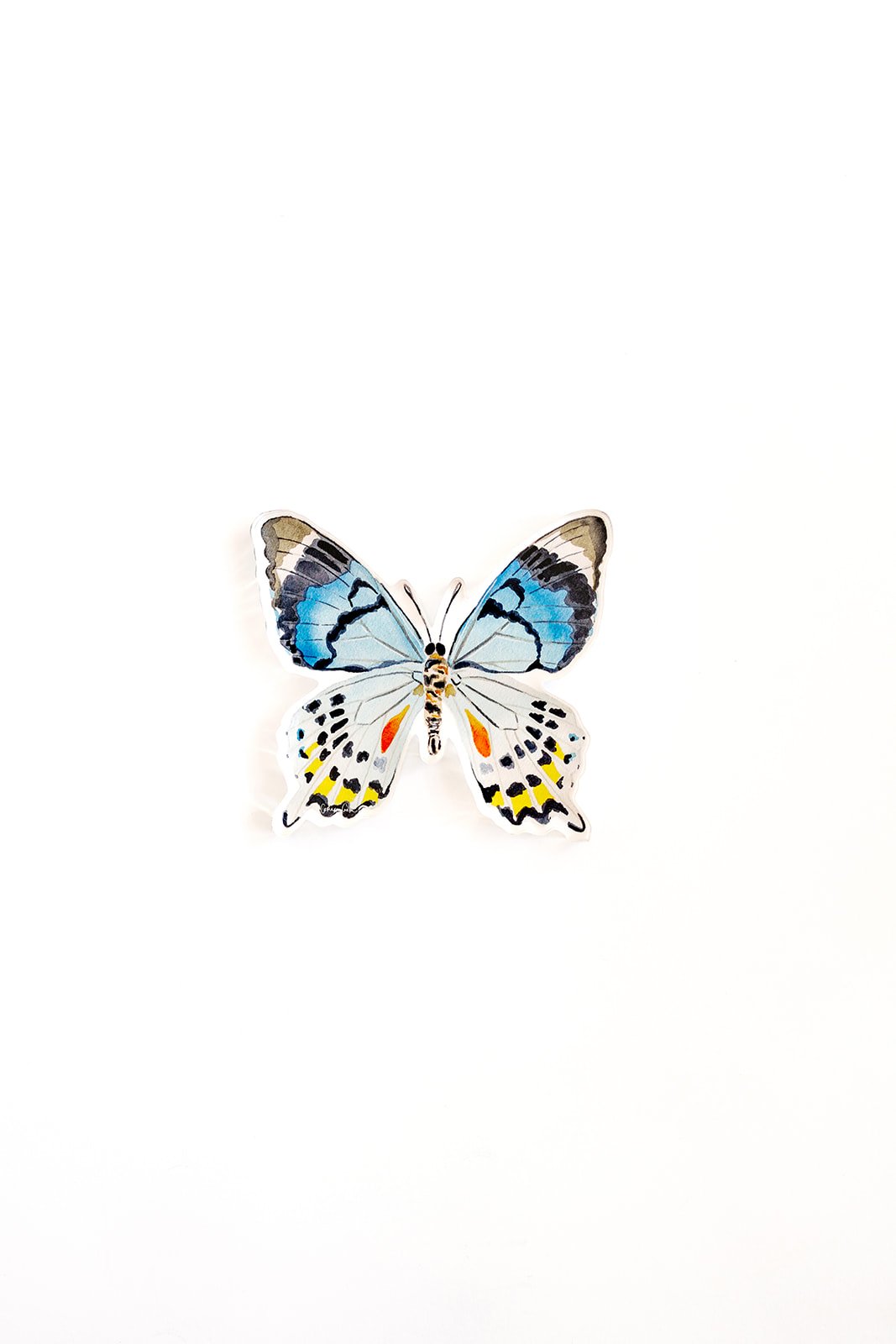 Blue Colorful Butterfly Acrylic Art Block