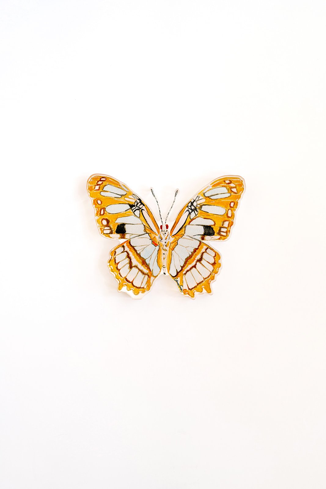Orange Butterfly Acrylic Art Block