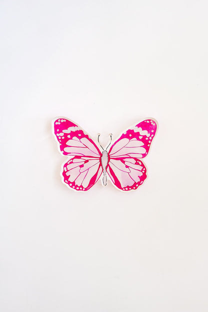 Pink Butterfly Acrylic Art Block