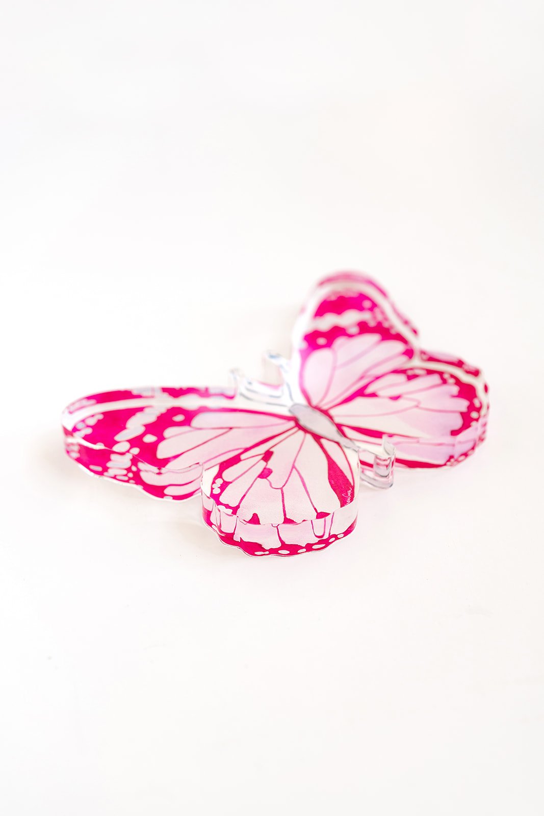 Pink Butterfly Acrylic Art Block