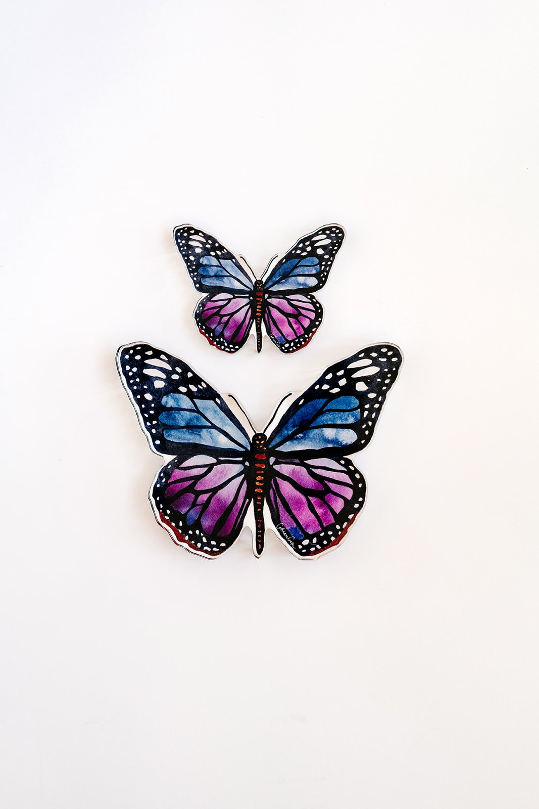 Purple Butterfly Acrylic Art Block