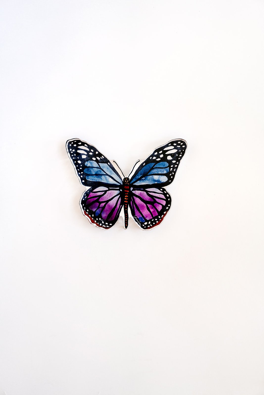 Purple Butterfly Acrylic Art Block