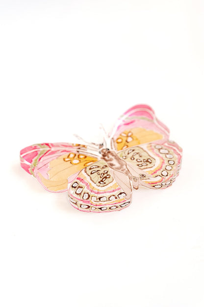 Pink and Green Butterfly Acrylic Art Block