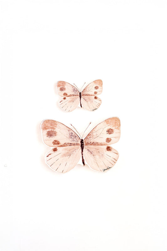 Neutral Butterfly Acrylic Art Block