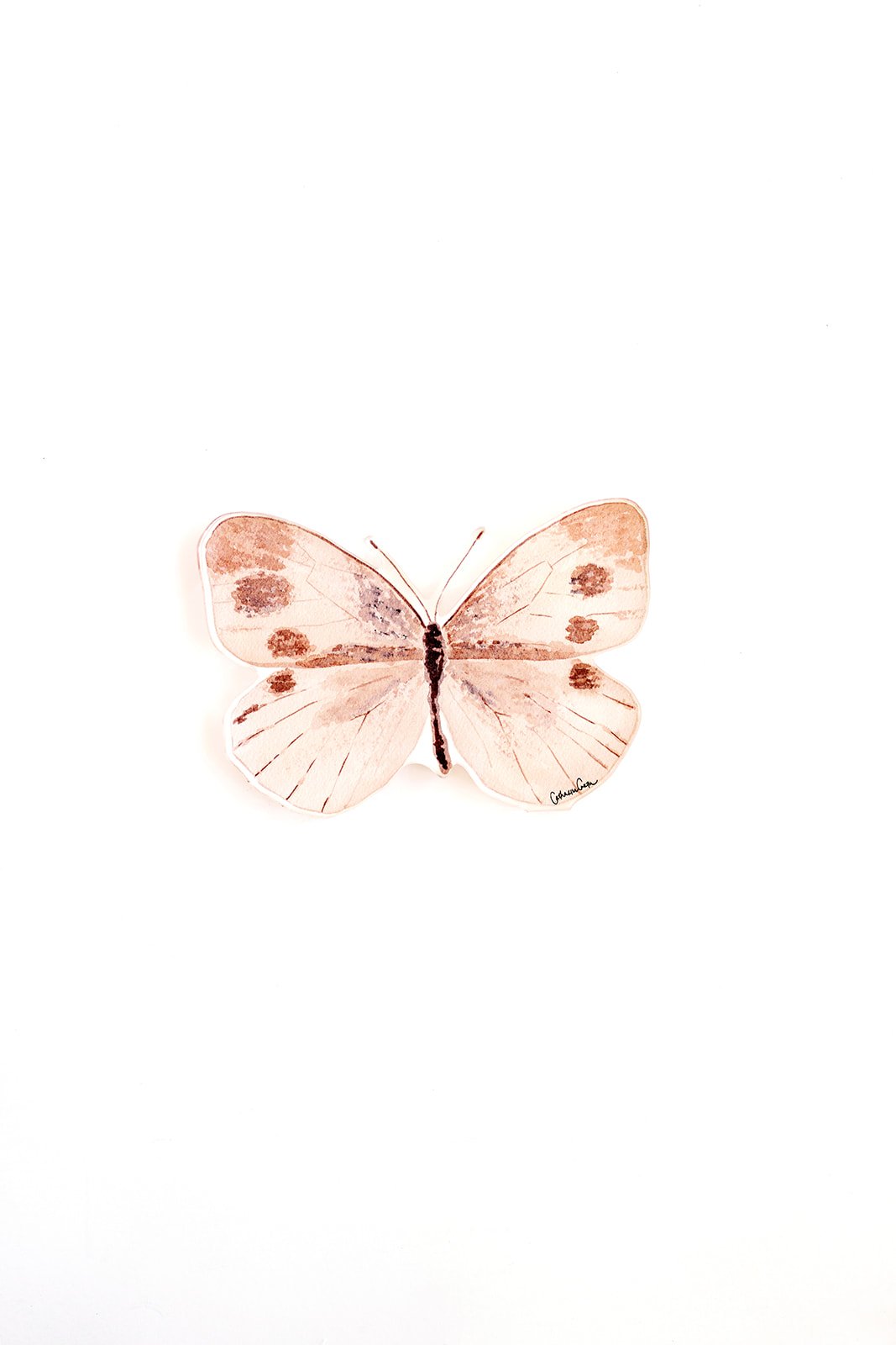 Neutral Butterfly Acrylic Art Block