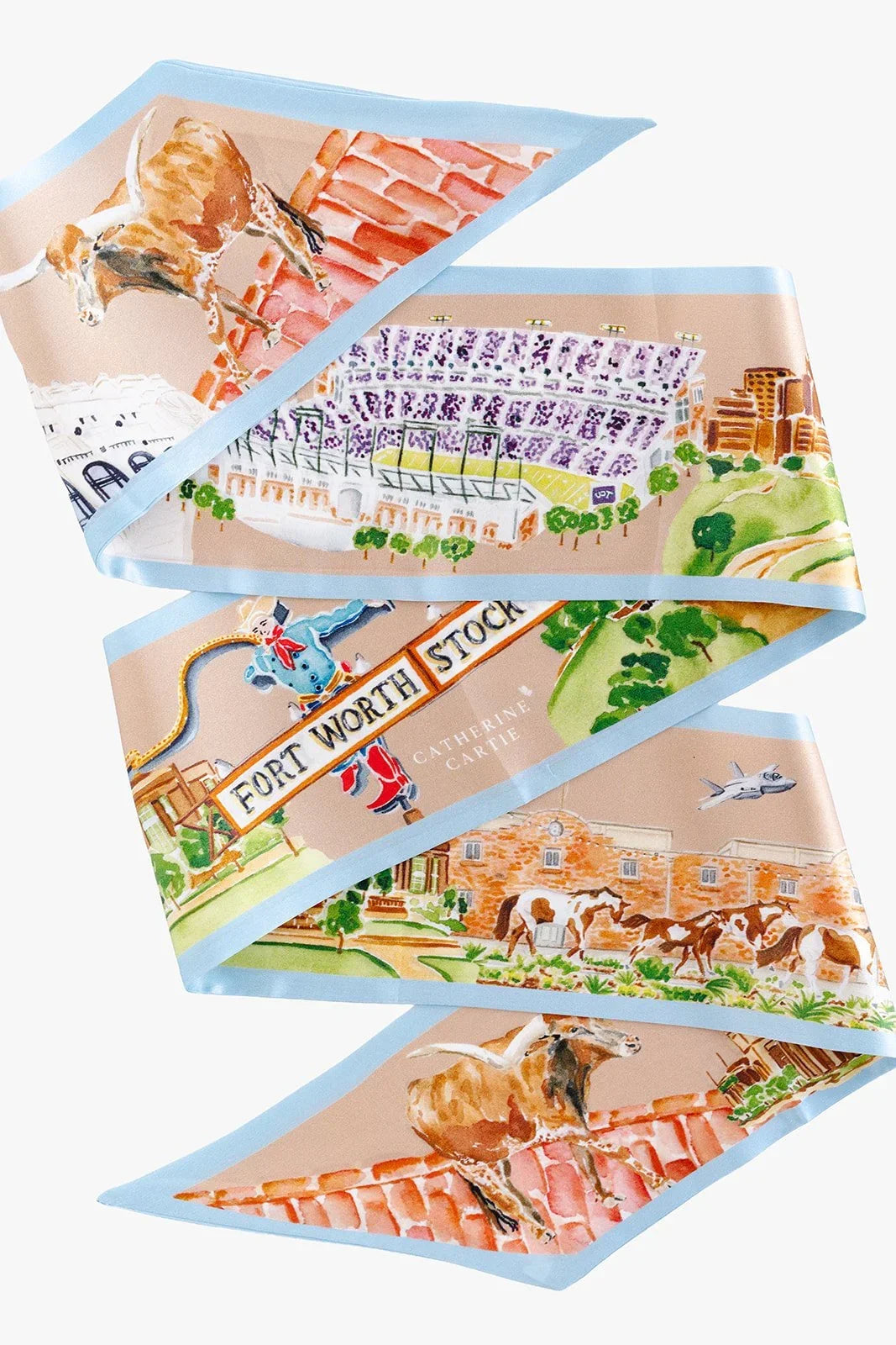 Forth Worth Silk Ribbon Scarf