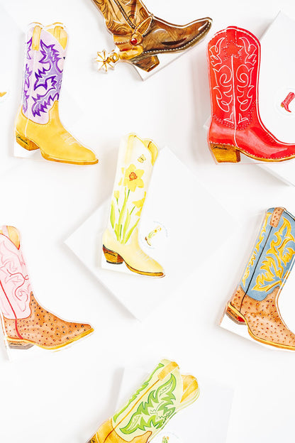 Blue Boot Acrylic Art Block