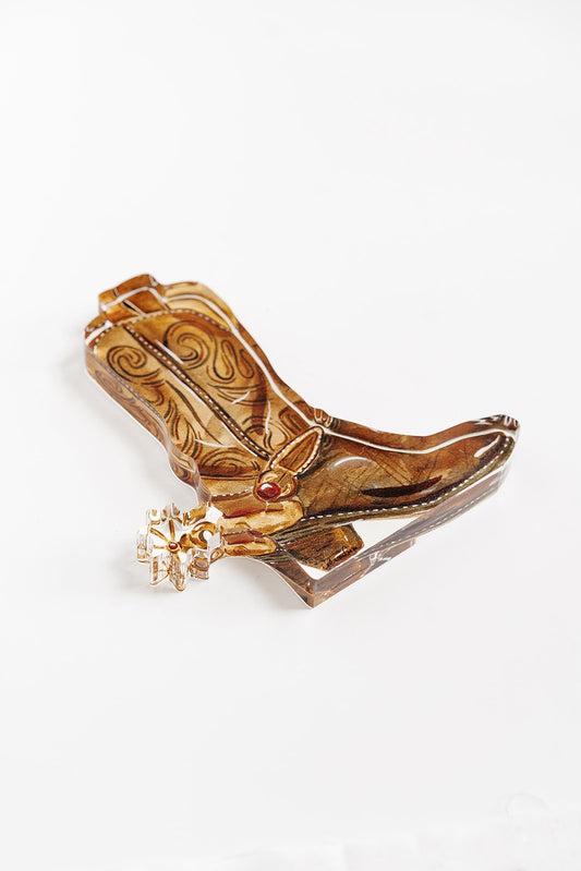 Spur Boot Acrylic Art Block