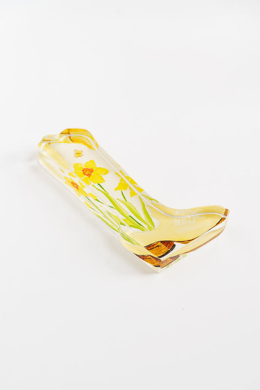 Daffodil Boot Acrylic Art Block