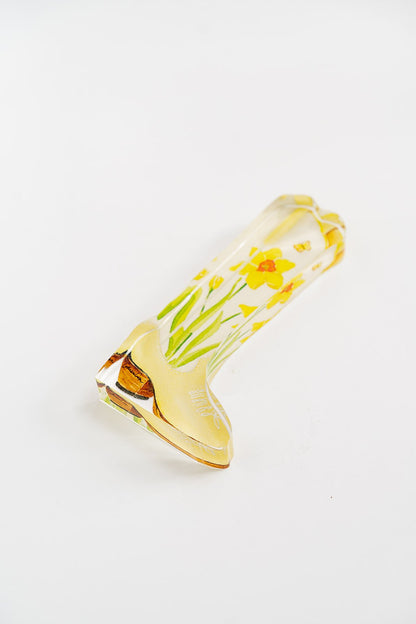 Daffodil Boot Acrylic Art Block