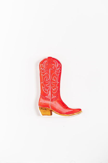 Red Boot Acrylic Art Block