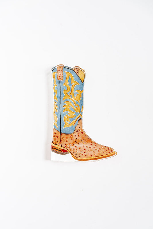 Blue Boot Acrylic Art Block