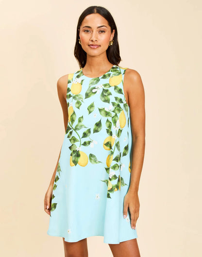 Cecily Sleeveless Convertible™ Mini Dress - Aegan Citrus