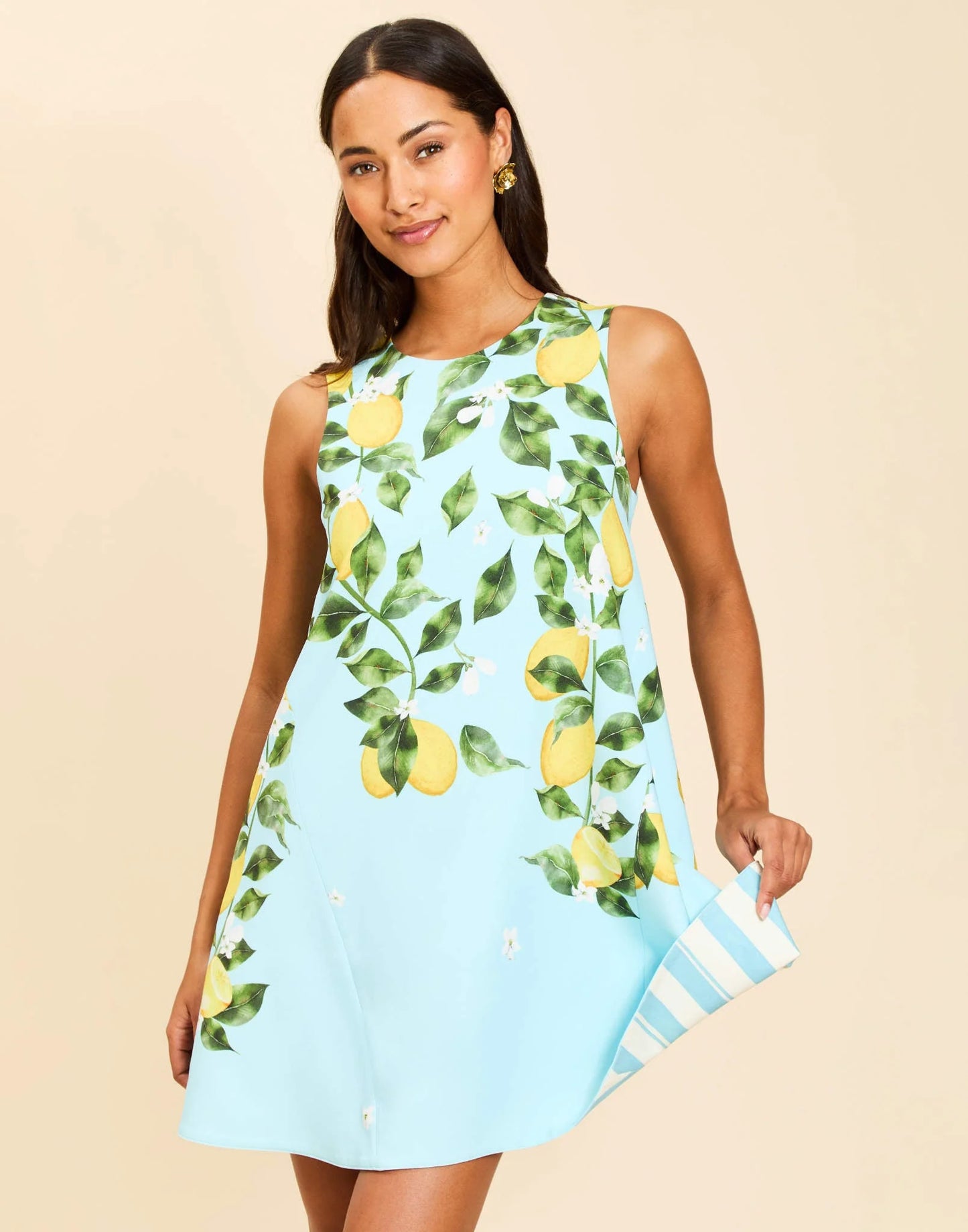 Cecily Sleeveless Convertible™ Mini Dress - Aegan Citrus