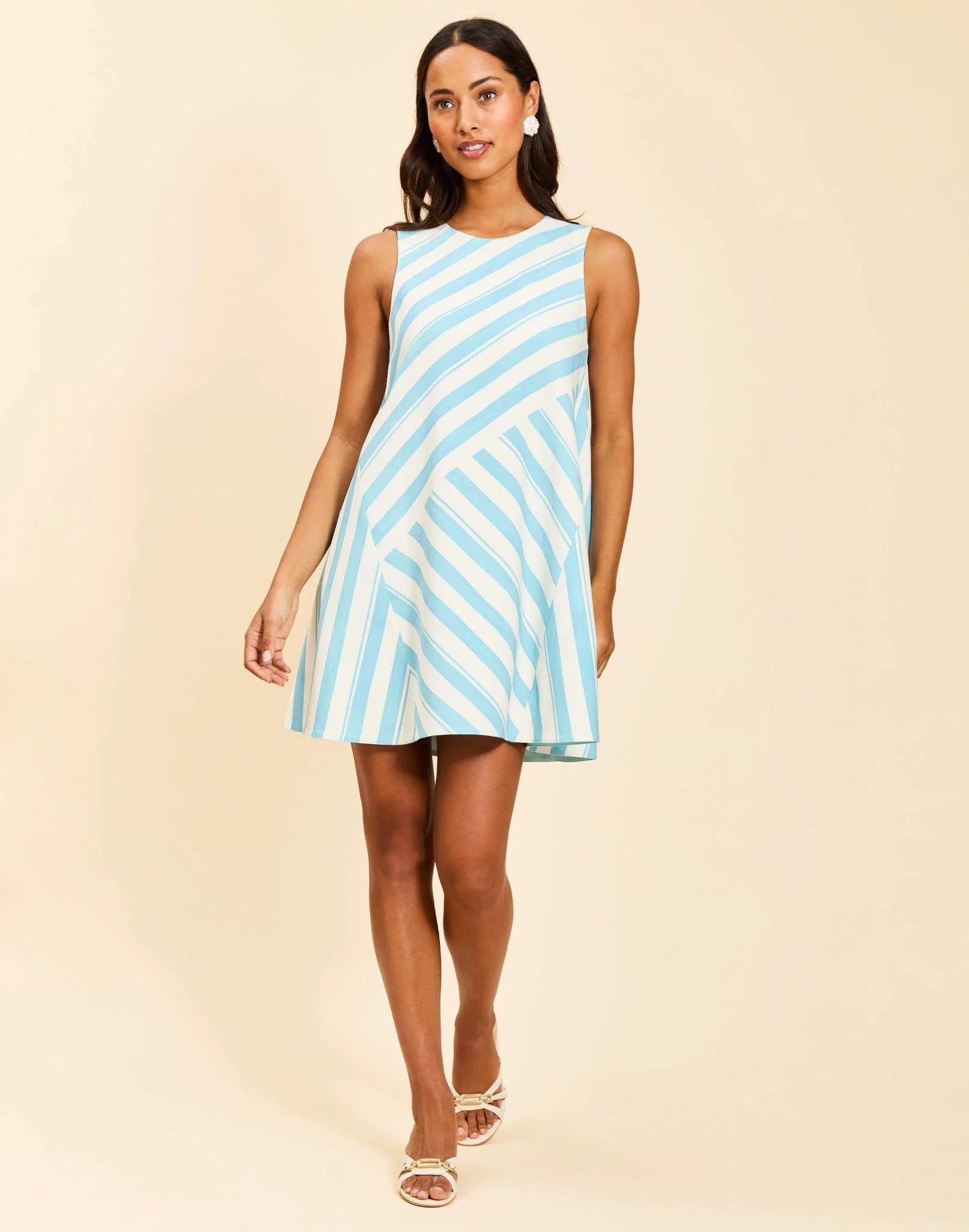 Cecily Sleeveless Convertible™ Mini Dress - Aegan Citrus