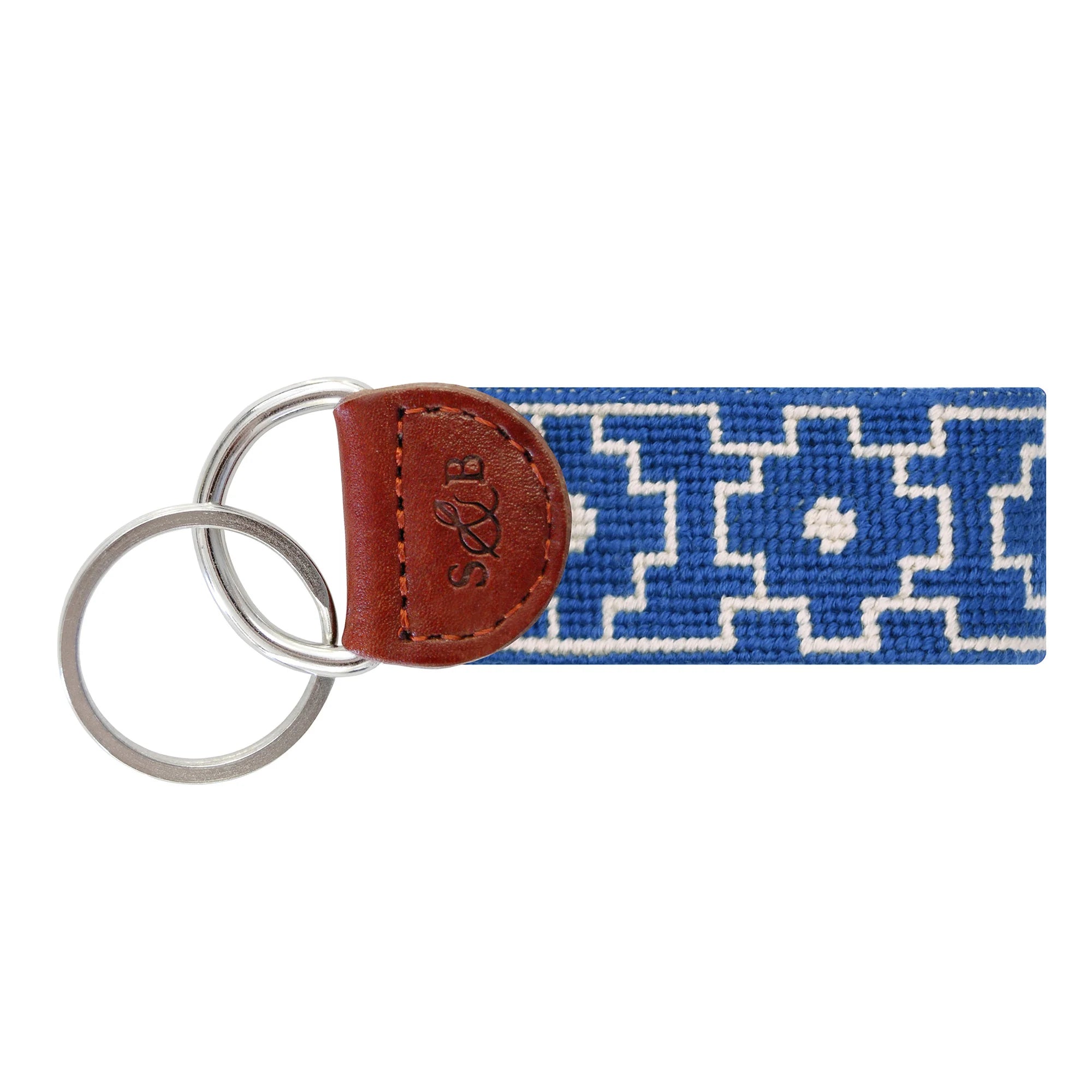 Claiborne Key Fob (Blueberry-Light Khaki)