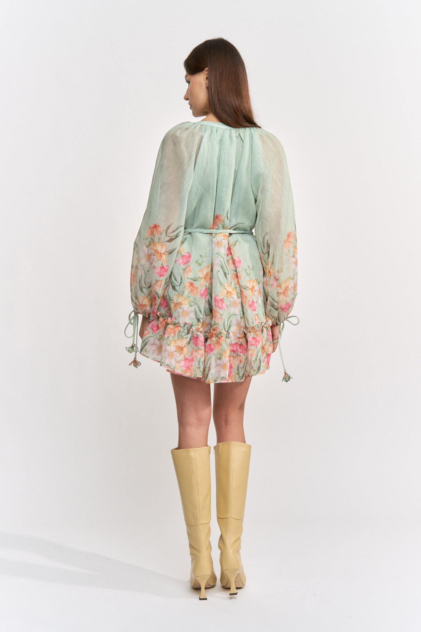 Katelyn Mini Dress - Sage Multi