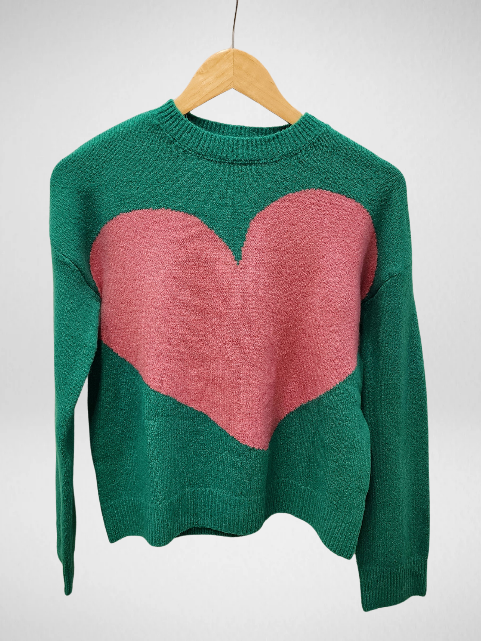 THML - Heart Knit Sweater - Green