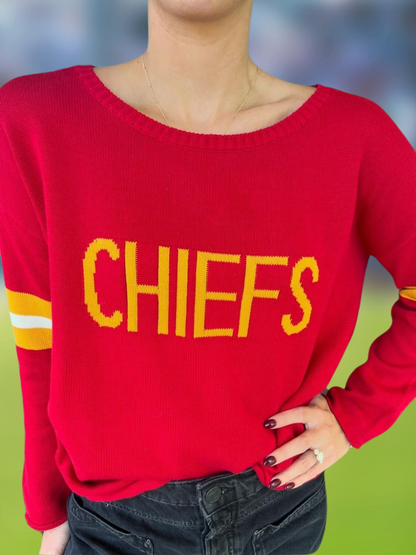 Long Sleeve Knit Sweater - Chiefs