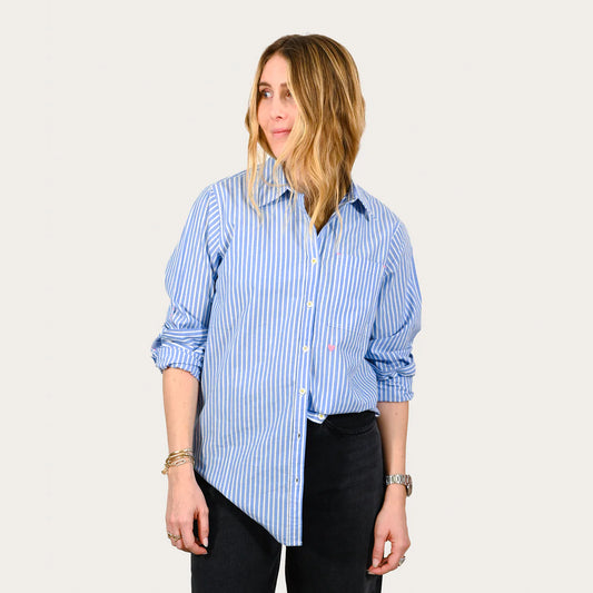 Mia Shirt Stripe - Blue/White